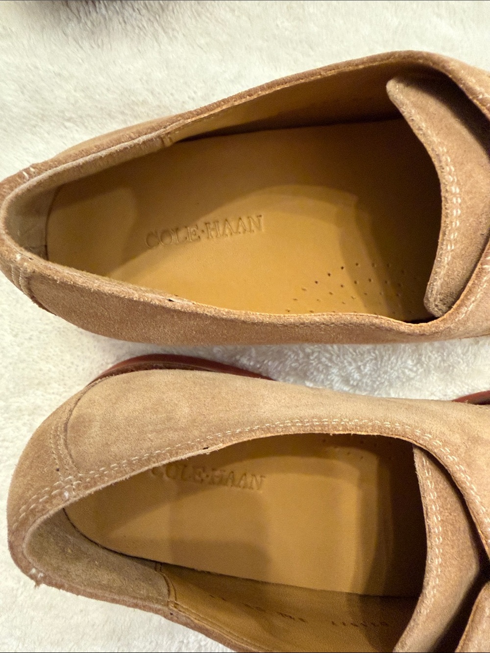 Cole Haan Women's Tan Suede Lace-Up Oxford - Picture 6 of 6